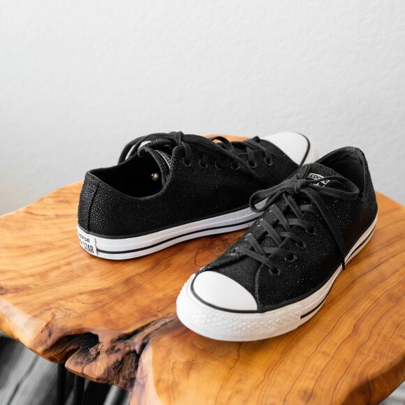 Converse Shoes - CONVERSE METALLIC STINGRAY BLACK OX LOWTOP SNEAKERS - SZ 9